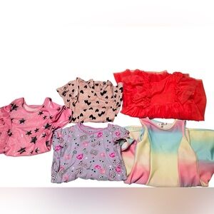 Lot of 5 Girls Size XS 4 4T Dresses Various Brands Barbie